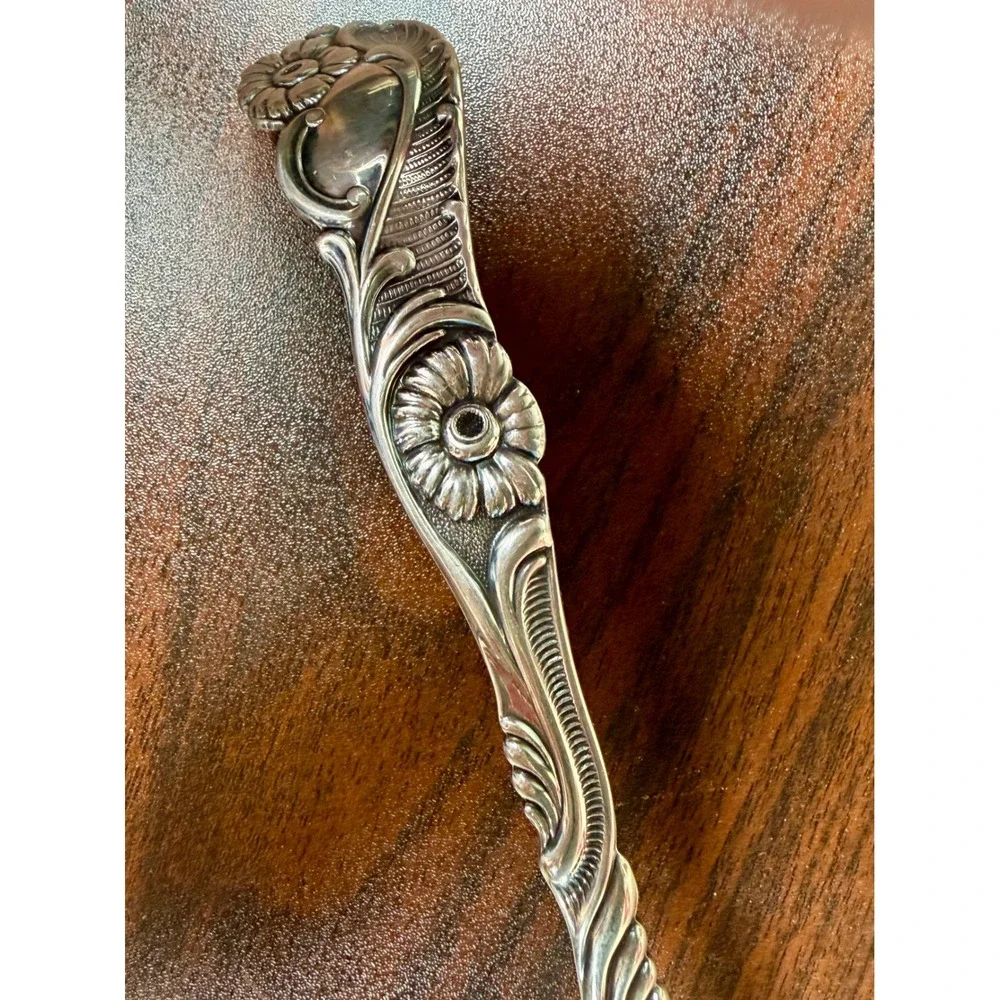 Vintage Sweden Extra Primans ALP Silverplate Gravy Sauce Ladle Floral Ornate